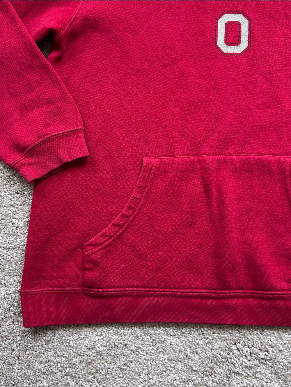 Ohio State Buckeyes Hoodie Red Genuine Stuff Small/Medium Pullover - Picture 2 of 7